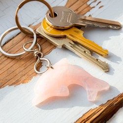 roževec, kristal roževec, roževec obesek za ključe, kristal za ljubezen, kristal za samozavest, roza kristal
