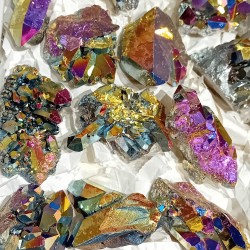 Titanum aura cluster , Clear crystal, clear quartz, quartz cluster