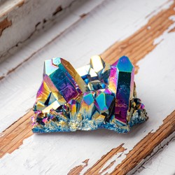 Titanum aura cluster, Clear crystal, clear quartz, quartz cluster