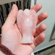 rose quartz, rose quartz angel, crystal carving, rose quartz angel statue, angel statue, crystal statue