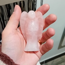 rose quartz, rose quartz angel, crystal carving, rose quartz angel statue, angel statue, crystal statue