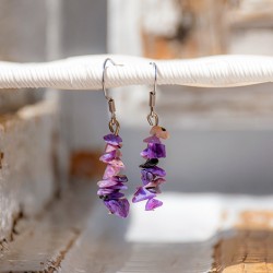 charoite, charoite earings, charoite jewellery, crystal earings, crystal jewellery