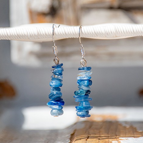 blue kyanite, kyanite, blue kyanite crystal, blue kyanite necklace, communication crystal, blue kyanite earings