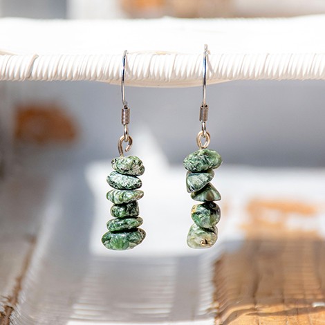 SERAPHINITE earings, seraphinite, rare crystal, crystal earings