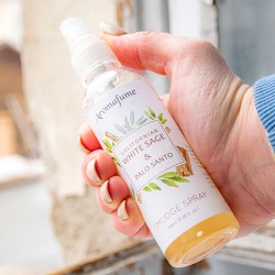 smuge sprej palo santo beli žajbelj, energijsko čiščenje, osvežilec zraka,
