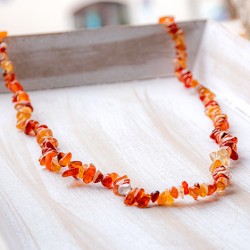 carnelian necklace, crystal necklace, carnelian, natural crystals