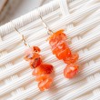 carnelian, carnelian crystal, carnelian earings, crystal earings, crystal jewellery, carnelian jewllery