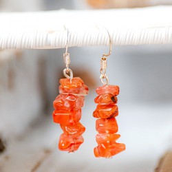 carnelian, carnelian crystal, carnelian earings, crystal earings, crystal jewellery, carnelian jewllery