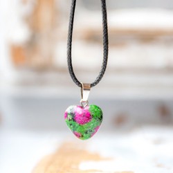 ruby zoisite, ruby zoisite necklace, crystal necklace, ruby zoisite jewellery