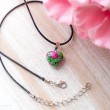 ruby zoisite, ruby zoisite necklace, crystal necklace, ruby zoisite jewellery