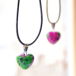 ruby zoisite, ruby zoisite necklace, crystal necklace, ruby zoisite jewellery