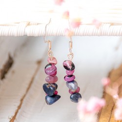 Rubin safir kristal, rubin safir, rubin safir uhani, rubin safir nakit, nahit iz kristalov, uhani iz kristalov