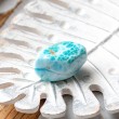 Larimar, larimar crystal, pocket crystal, rare crystals, polished stones, gemstones, polished crystals