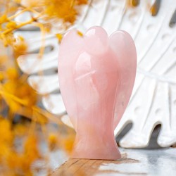 rose quartz, rose quartz angel, crystal carving, rose quartz angel statue, angel statue, crystal statue