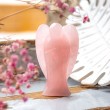 rose quartz, rose quartz angel, crystal carving, rose quartz angel statue, angel statue, crystal statue