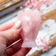rose quartz, rose quartz angel, crystal carving, rose quartz angel statue, angel statue, crystal statue