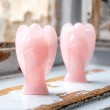 rose quartz, rose quartz angel, crystal carving, rose quartz angel statue, angel statue, crystal statue