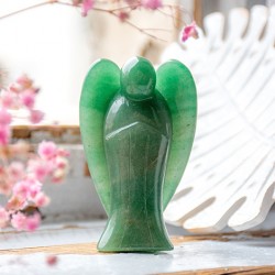 green aventurine, green aventurine angel, crystal carving, green aventurine angel statue, angel statue, crystal statue