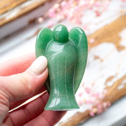 green aventurine, green aventurine angel, crystal carving, green aventurine angel statue, angel statue, crystal statue