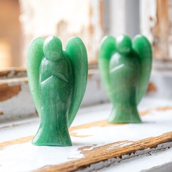 green aventurine, green aventurine angel, crystal carving, green aventurine angel statue, angel statue, crystal statue