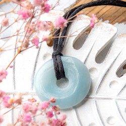 ogrlica iz kristala, kristal akvamarin, nakit iz akvamarina, nakit iz kristalov, ogrlica kristal krog