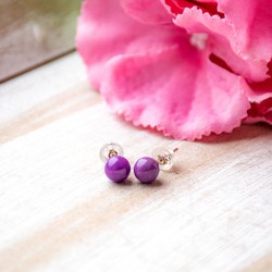 PHOSPHOSSIDERIT mini earrings 6mm, crystal earrings,