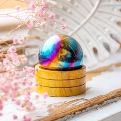 titanium aura, mavrični ametist, titanum ametist, mavrični ametist krogla, titanium avra ametist