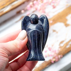 BLUE GOLDSTONE guardian angel, blue goldstone stone, blue river stone