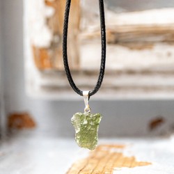 Moldavite necklace, moldavite stone, real moldavite, tektite, rare stones