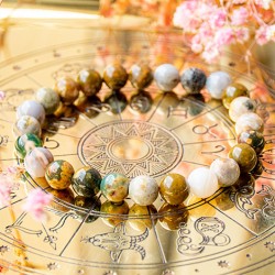 Oceanski jaspis zapestnica 8 mm
Zapestnica, unikaten nakit
Naravni kamen
Nakit, sprostitev