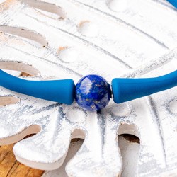 LAPIS LAZULI bracelet silicone lapis lazuli  jewelly