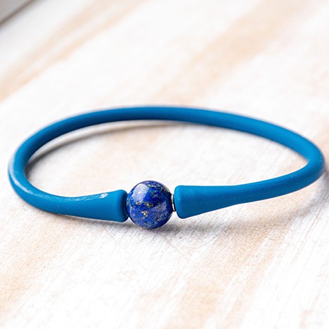 LAPIS LAZULI bracelet silicone lapis lazuli  jewelly