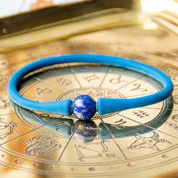 LAPIS LAZULI zapestnica silikon, lapis lazuli nakit, lapis lazuli kamen, modri kristal