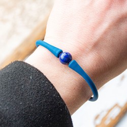 LAPIS LAZULI zapestnica silikon, lapis lazuli nakit, lapis lazuli kamen, modri kristal