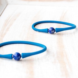 LAPIS LAZULI zapestnica silikon, lapis lazuli nakit, lapis lazuli kristal