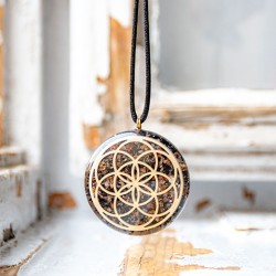 SARDONIKS ČRNI TURMALIN orgonit ogrlica , sardoniks, zaščita pred elektromagnetnim sevanjem ,