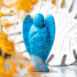 BLUE Howlite guardian angel 7 cm statue turkenit gemstone
