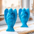 BLUE Howlite guardian angel 7 cm