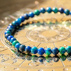 azurite, azurite bracelet, azurite jewellery, crystal jewellery, crystal bracelet