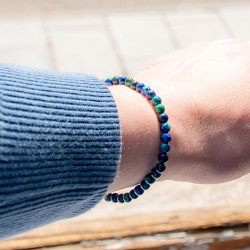 azurite, azurite bracelet, azurite jewellery, crystal jewellery, crystal bracelet