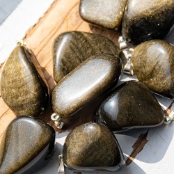 gold obsidian, obsidian, obsidian necklace,  GOLD OBSIDIAN necklace, obsidian jewellery, crystal necklace