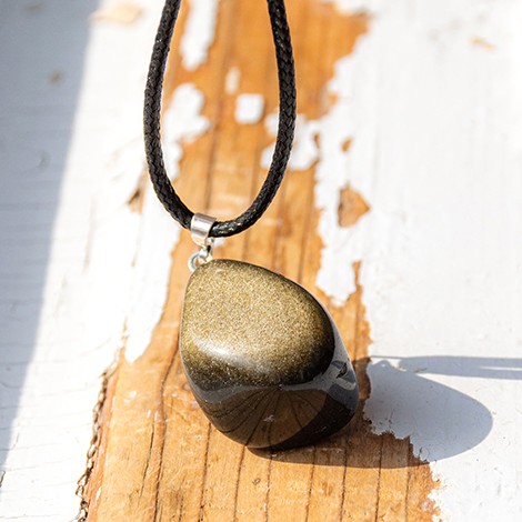 gold obsidian, obsidian, obsidian necklace,  GOLD OBSIDIAN necklace, obsidian jewellery, crystal necklace
