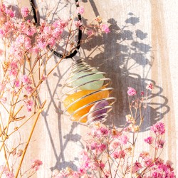 spirala za kristale, spirala za ogrlico, spirala ogrlica, držalo za kristale, ogrlica, OBESEK ZA KRISTALE SPIRALA večja