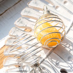 SPIRAL PENDANT CRYSTAL HOLDER smaller, holder for crystal, spiral holder for crystals