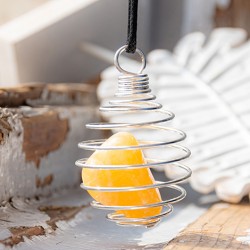 spirala za kristale, spirala za ogrlico, spirala ogrlica, držalo za kristale, ogrlica, nakit s kristali