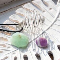 SPIRAL PENDANT CRYSTAL HOLDER smaller, holder for crystal, spiral holder for crystals