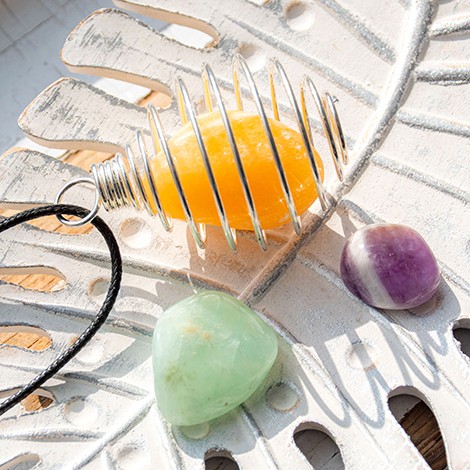 spirala za kristale, spirala za ogrlico, spirala ogrlica, držalo za kristale, ogrlica, nakit s kristali