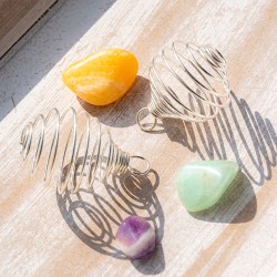 spirala za kristale, spirala za ogrlico, spirala ogrlica, držalo za kristale, ogrlica, nakit s kristali