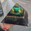 MALACHITE orgonite pyramid, handmade orgonite, orgonite, orgonite pyramid, malachite orgonite