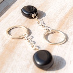 BLACK JASPER keychain black jasper crystal, healing crystal black jaspe